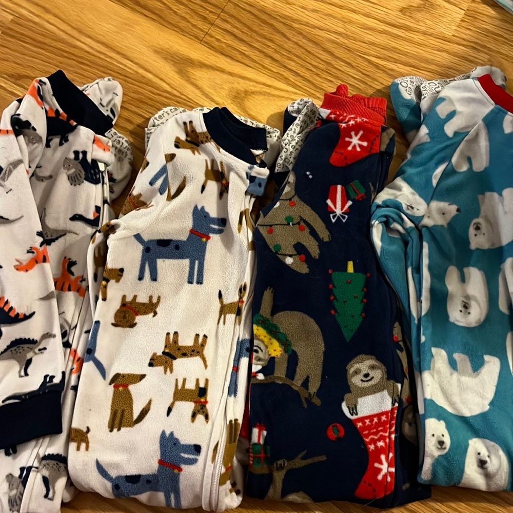 Fleece footie sleepers